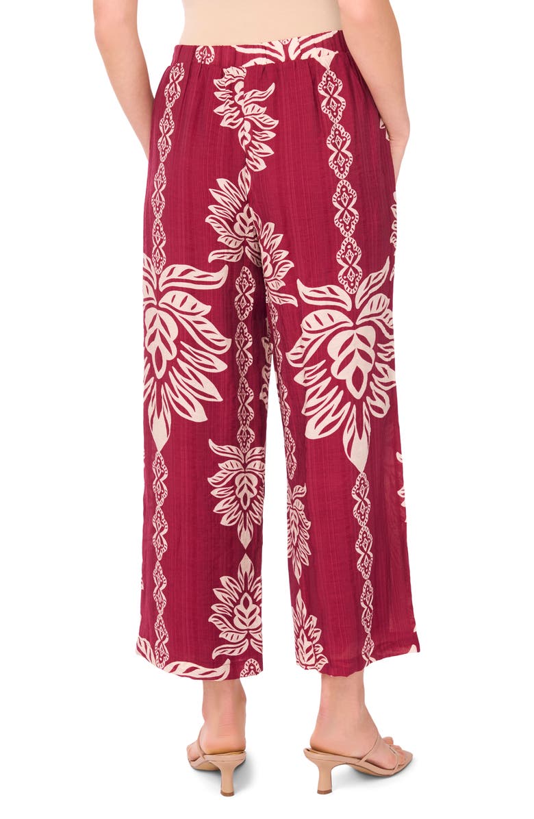 Halogen<sup>®</sup> Wide Leg Soft Pants, Alternate, color, Rhododendron Wine Print