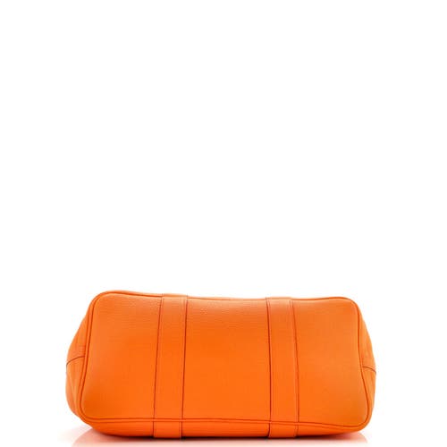 Pre-owned Hermes Hermes Garden Party Tote Leather 36 In Orange