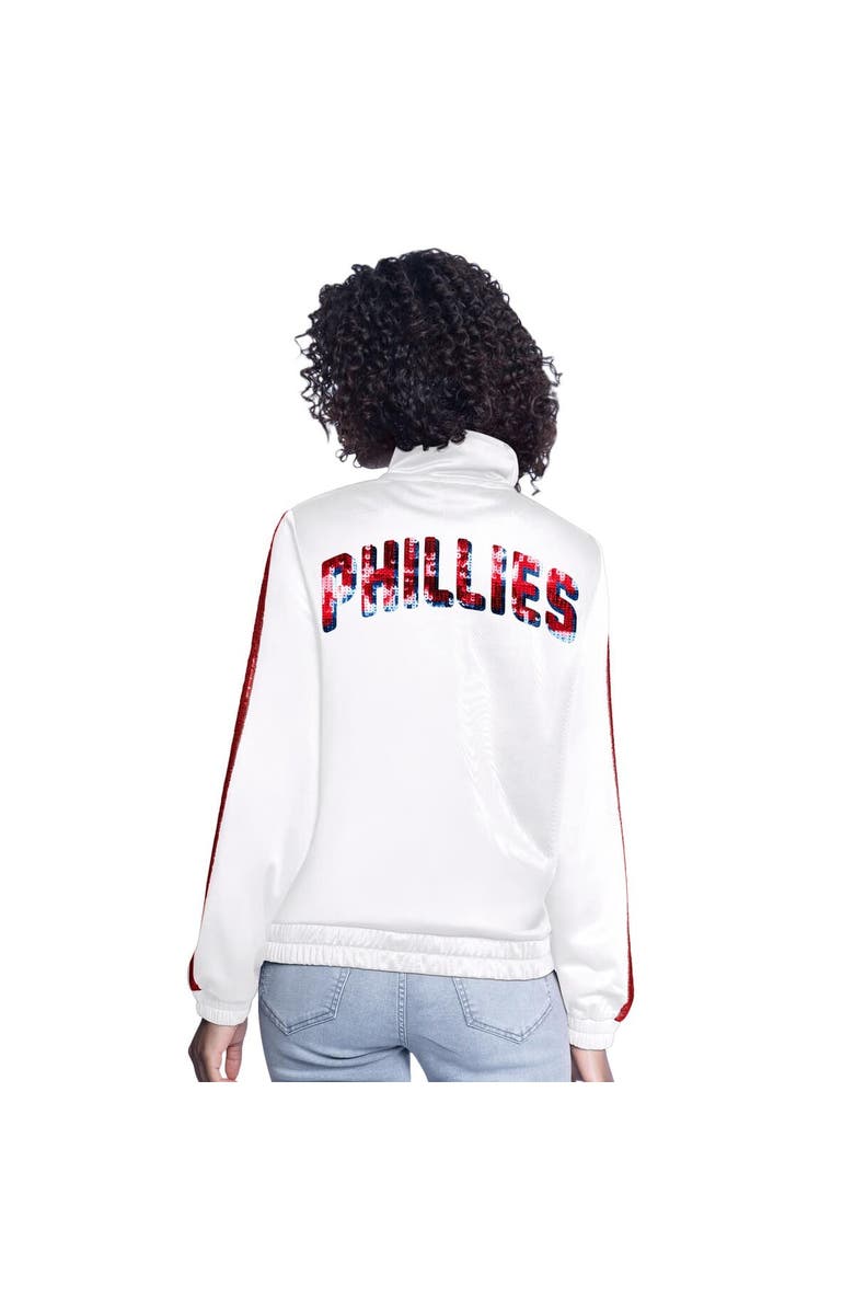 G-III SPORTS BY CARL BANKS Women's G-III Sports by Carl Banks White Philadelphia Phillies Gear II Full-Zip Track Jacket, Alternate, color, White