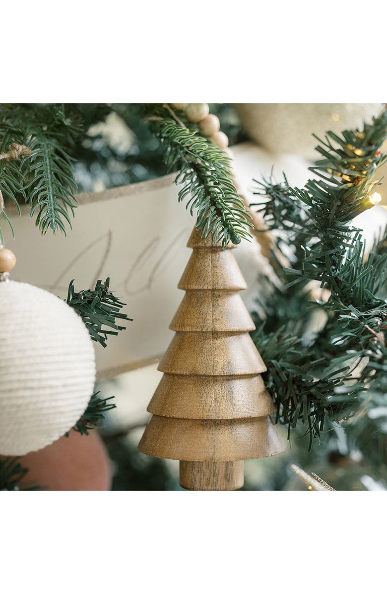 CG Hunter 5" Wooden Tree Christmas Ornaments, Alternate, color, Earth Tones