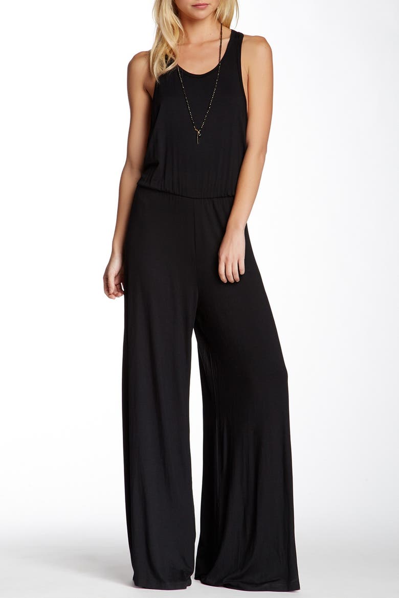 Keyhole Back Jumpsuit, Main, color, BLACK