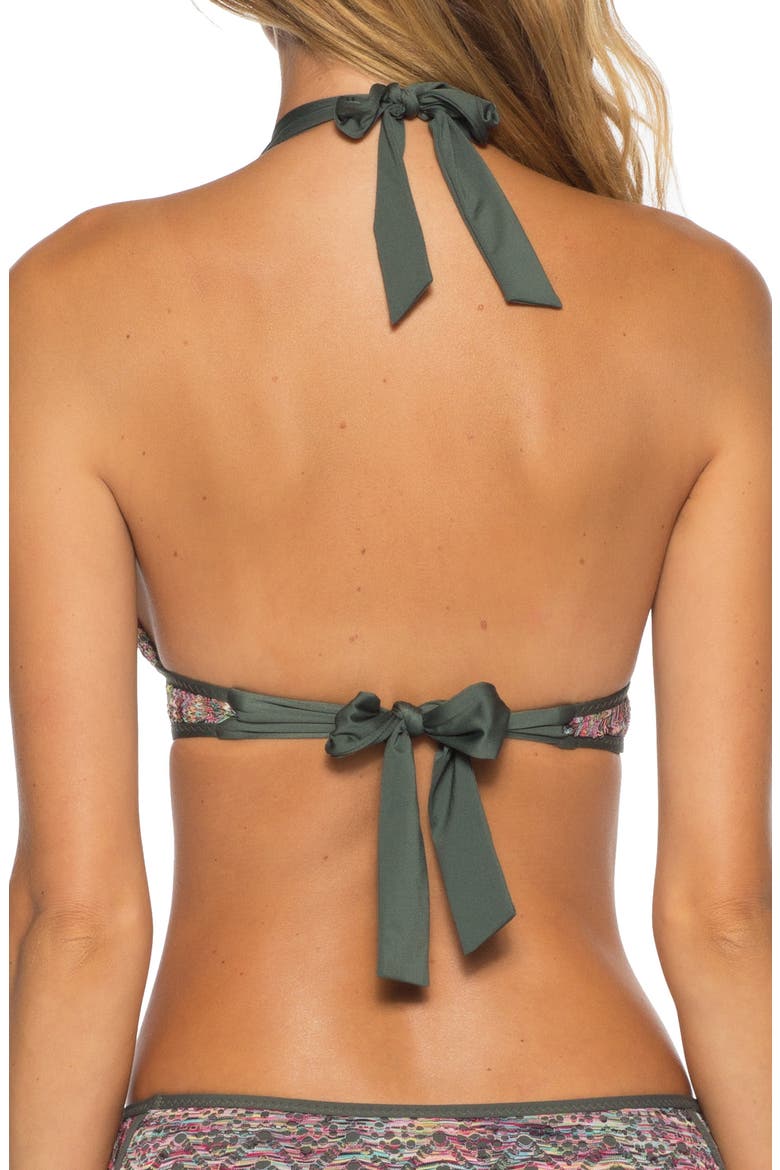 Reveal Halter Bikini Top, Alternate, color, BASIL
