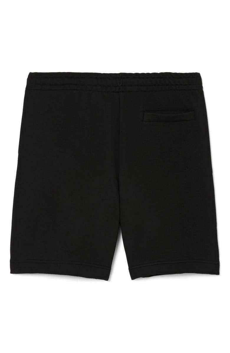 Lacoste Cotton Fleece Sweat Shorts, Alternate, color, Black