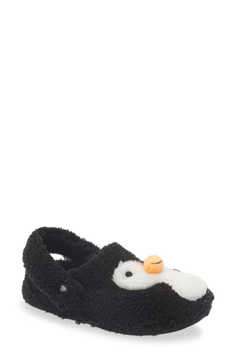 Classic Cozy Faux Fur Penguin Slipper