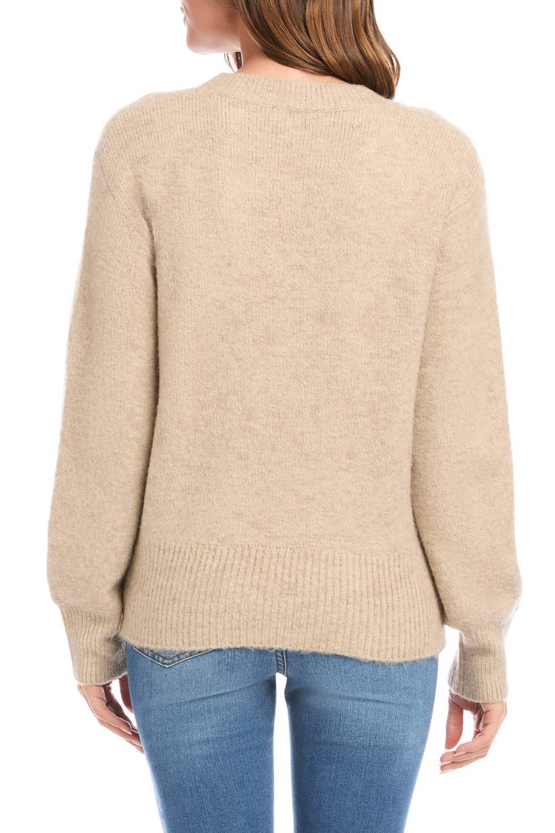 Blouson Sleeve Crewneck Sweater, Alternate, color, OATMEAL