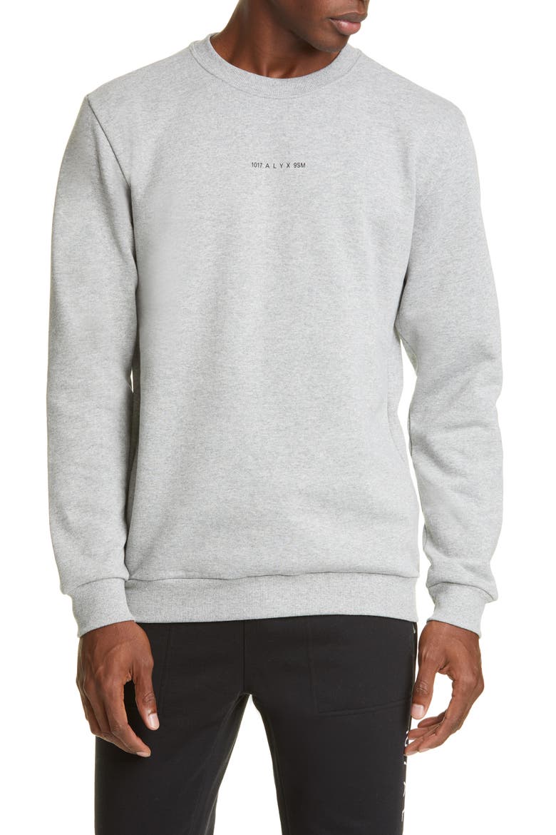 Crewneck Logo Sweatshirt, Alternate, color, GREY