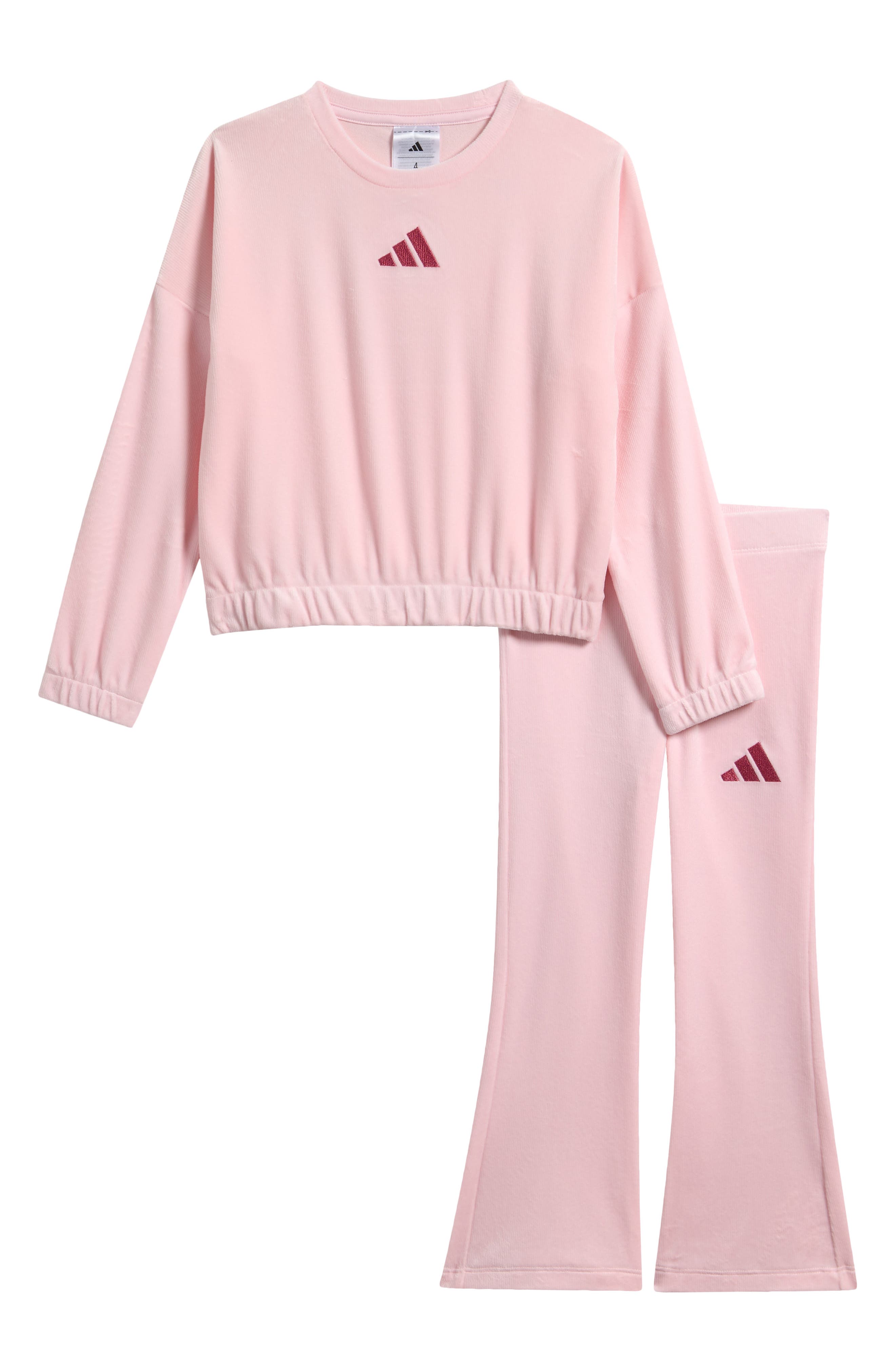 Kids' Velour Sweatshirt and Flared Pants Set