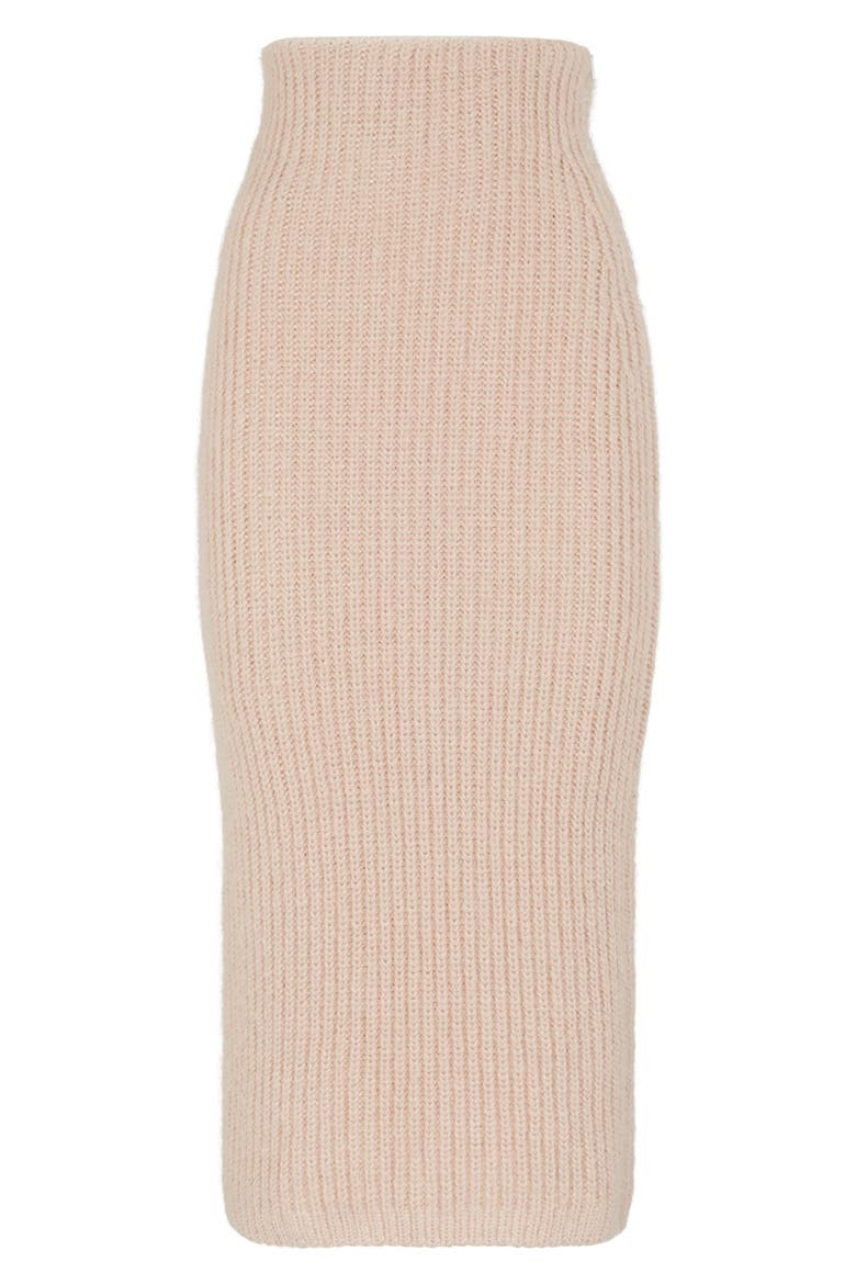 Mohair Blend Knit Midi Skirt, Alternate, color, PROMISE