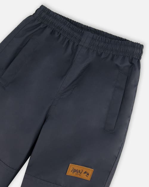 Deux Par Deux Little Boy's Two-piece Mid-season Outerwear Set Blue And Gray In Blue And Gray