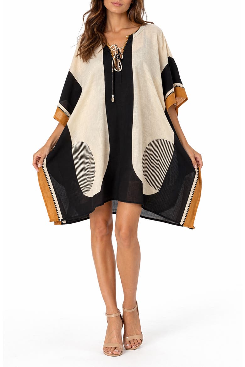 Cotton Poncho, Main, color, WHITE