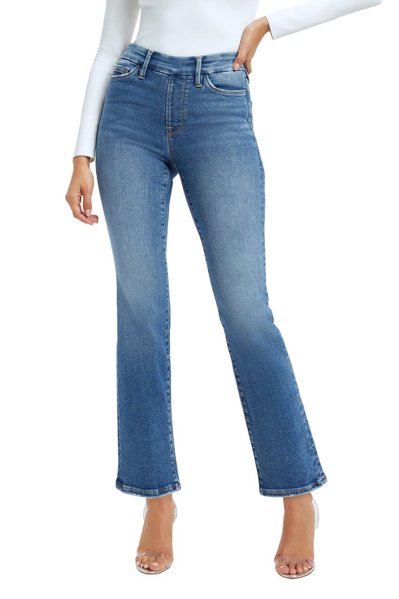 Pull-On Straight Leg Jeans, Main, color, INDIGO490
