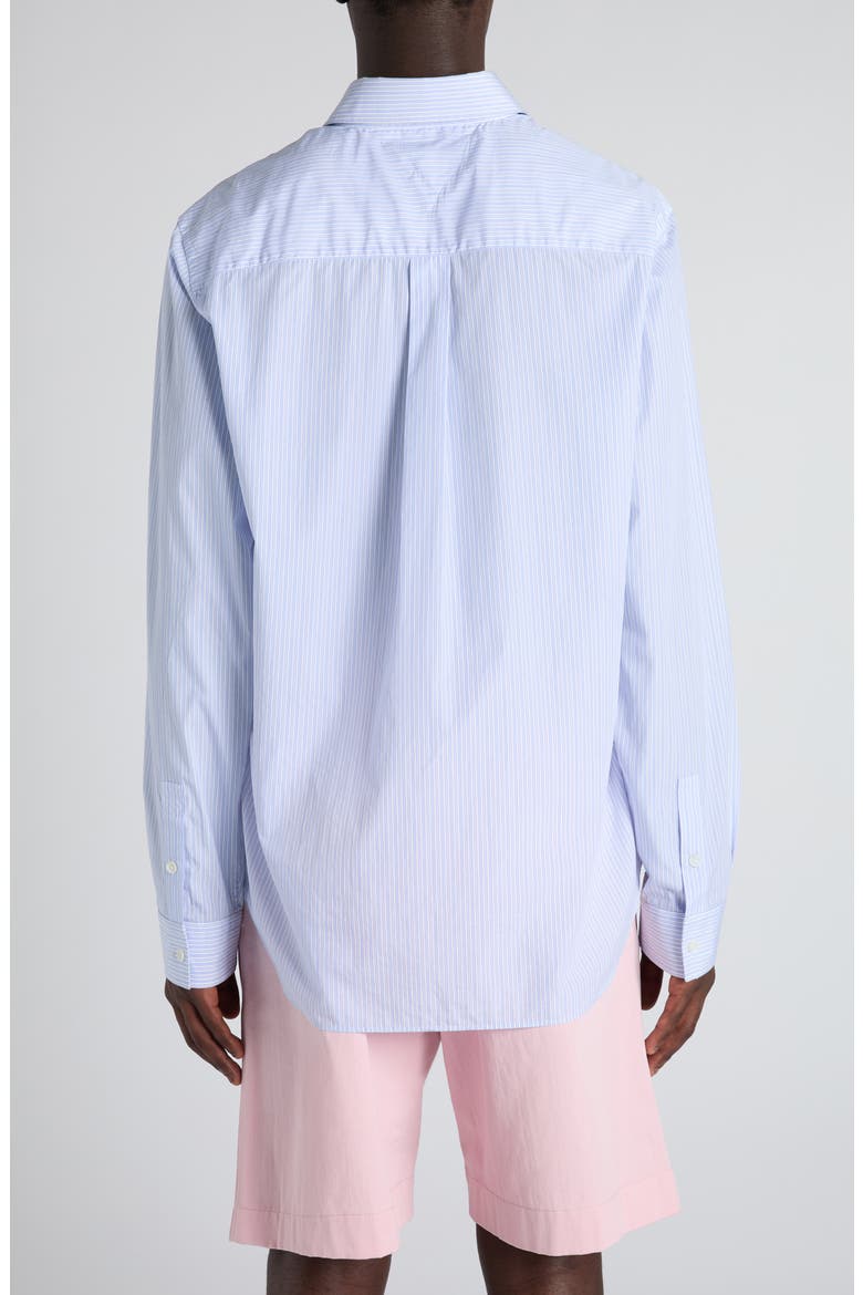 Stripe Cotton Poplin Button-Up Shirt, Alternate, color, 9006 WHITE/ BLUE