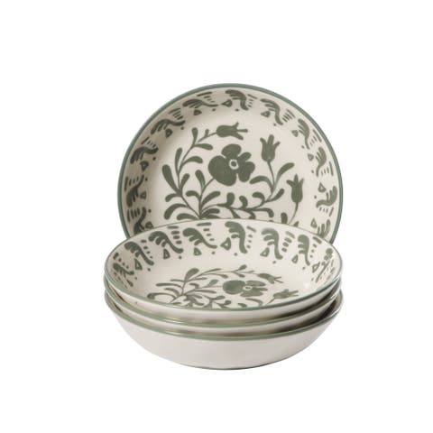 2-Time Oprah's Favorite Things Valencia Flor 4 Piece Stoneware 8in Dinner Bowl Set