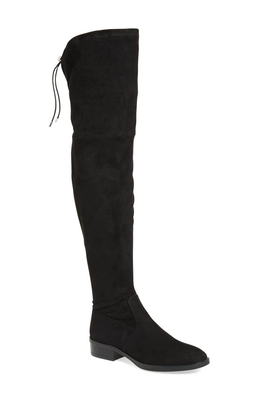 Paloma Over the Knee Boot, Main, color, BLACK SUEDE DNU
