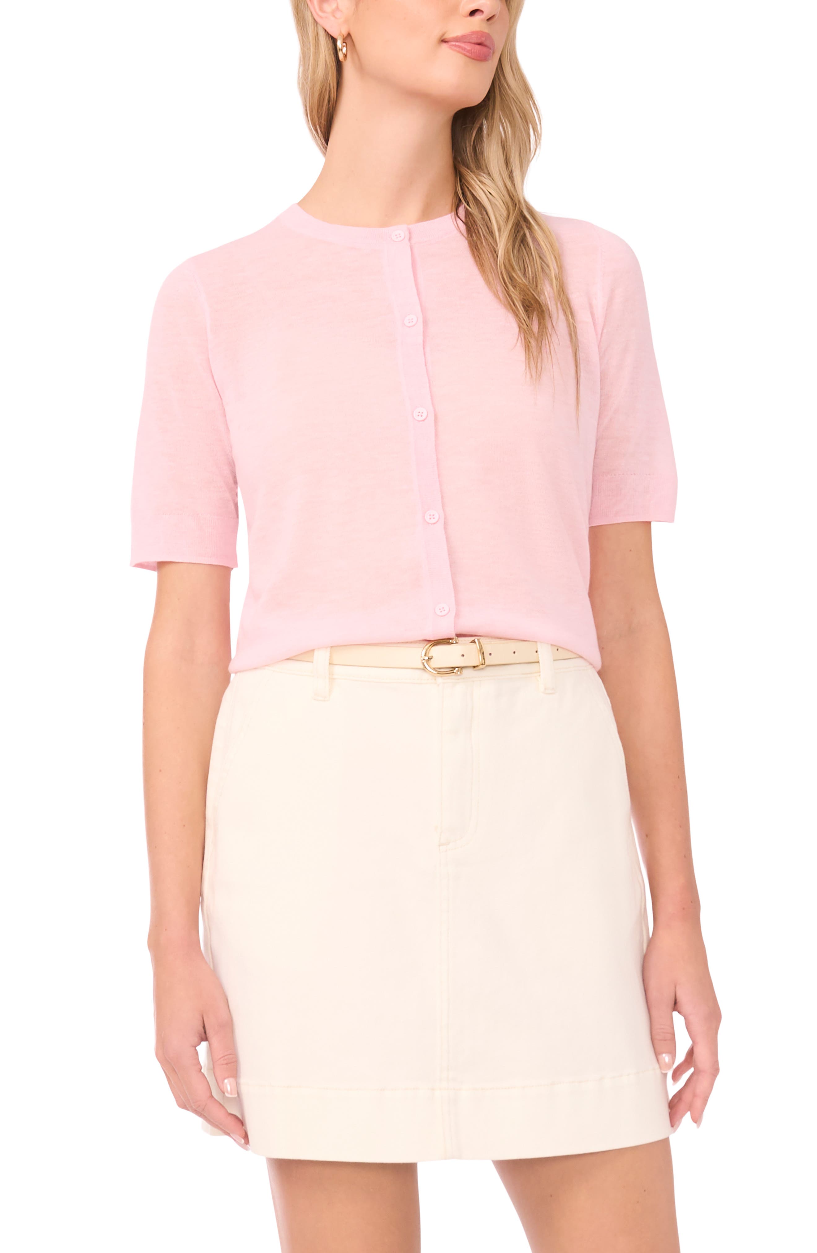 Sheer Short Sleeve Cardigan - image 3