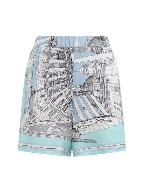 JUVIA Rome print shorts