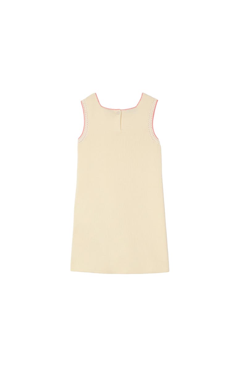 Burberry Crochet Knight Cotton Dress, Alternate, color, Ivory White