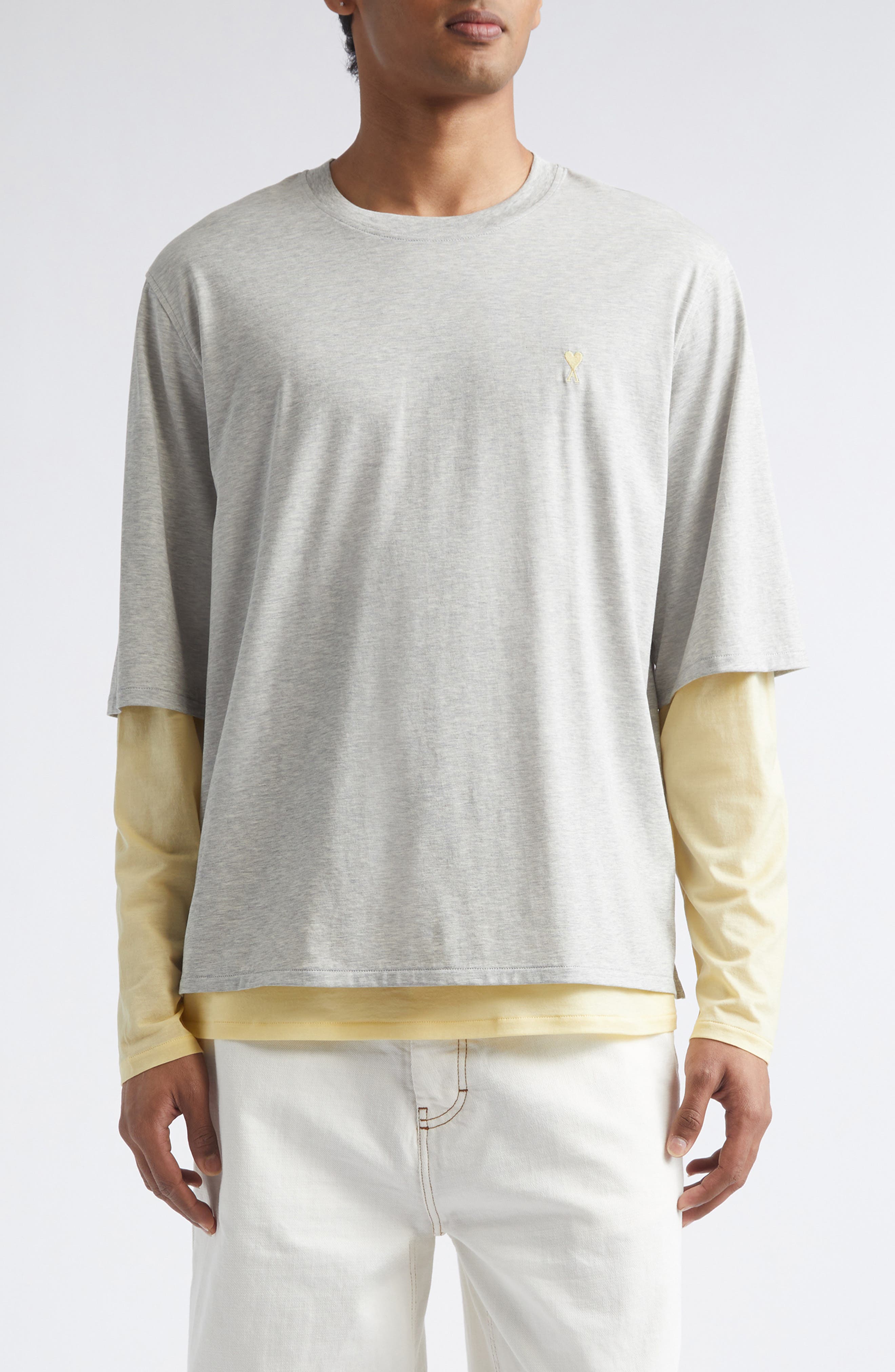selected GRIS CHINE CLAIR/ JAUNE