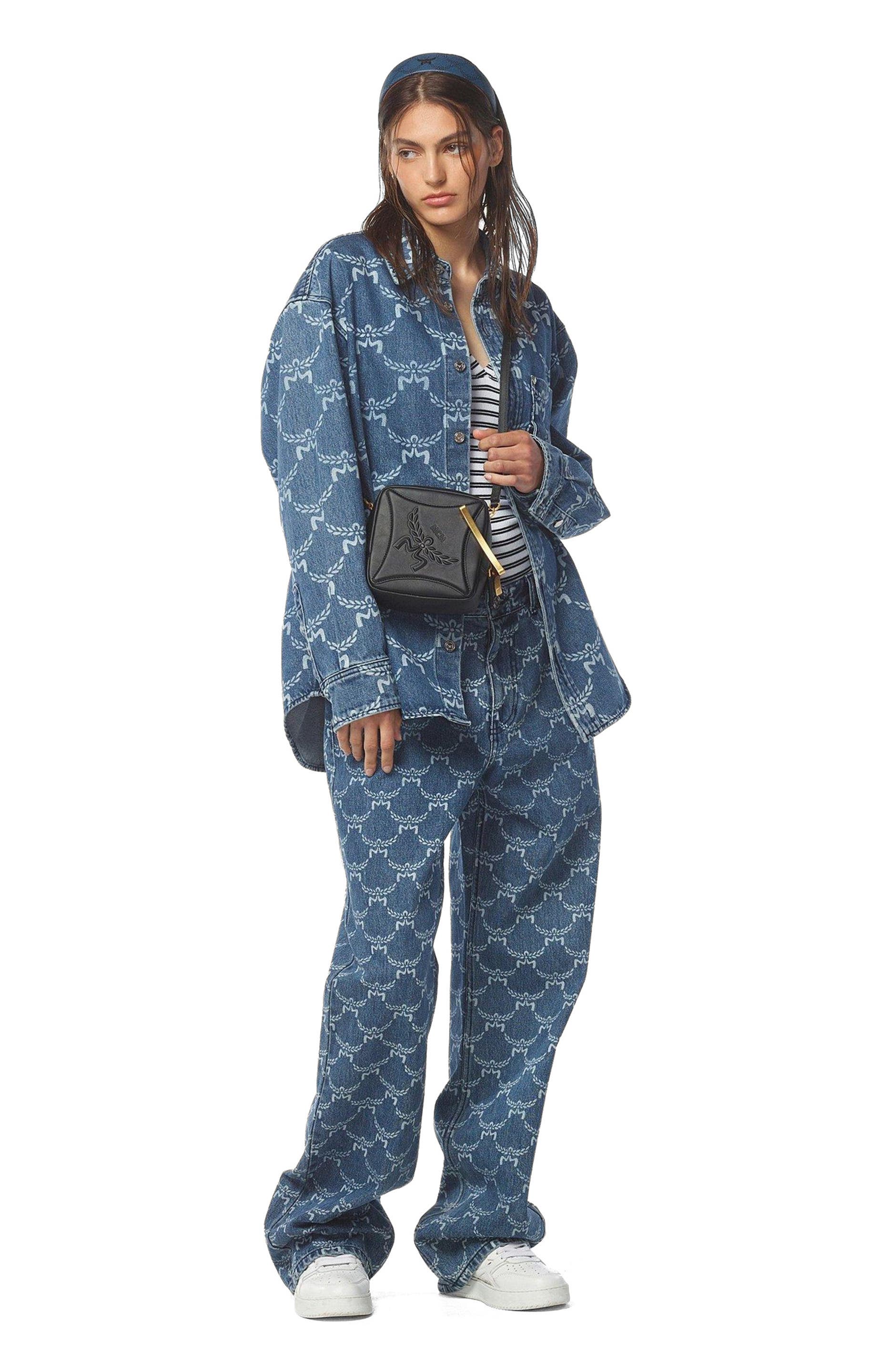 MCM Diamond Logo Crossbody in Calf Leather, Alternate, color, 