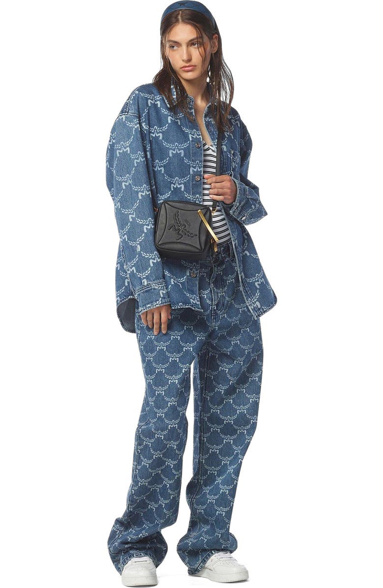 MCM Diamond Logo Crossbody in Calf Leather, Alternate, color,