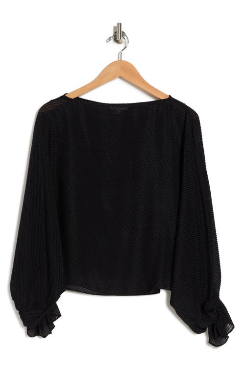 Joie Nylah Silk Blend Long Sleeve Top In Caviar