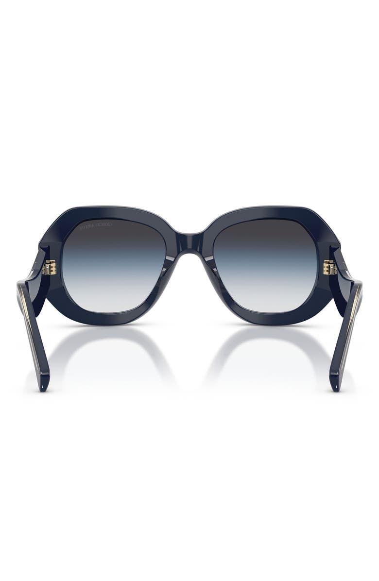 AX Armani Exchange 51mm Gradient Square Sunglasses, Alternate, color, Blue / Grey Blue Black