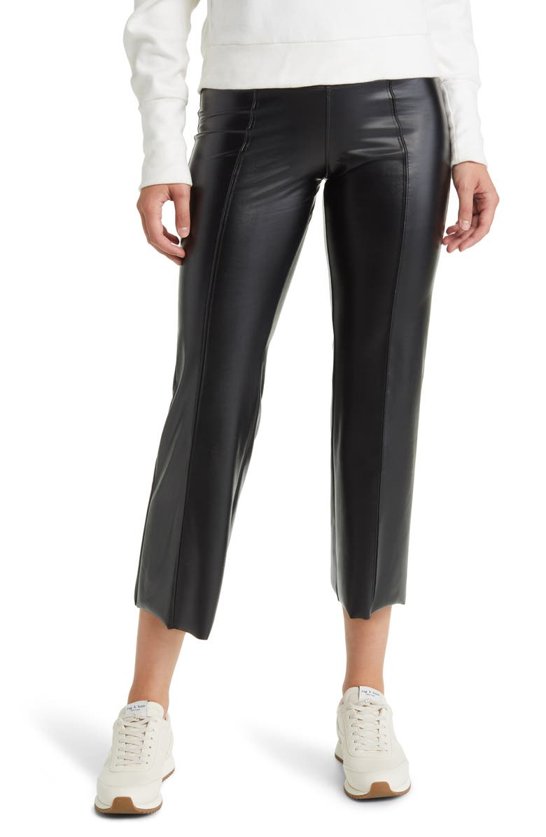 Hue Crop Faux Leather Leggings, Main, color,