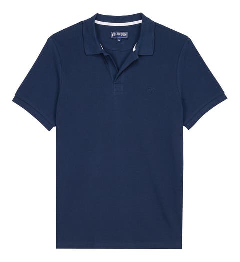 Men's Solid Cotton Polo
