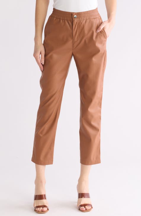 Caden Faux Leather Joggers