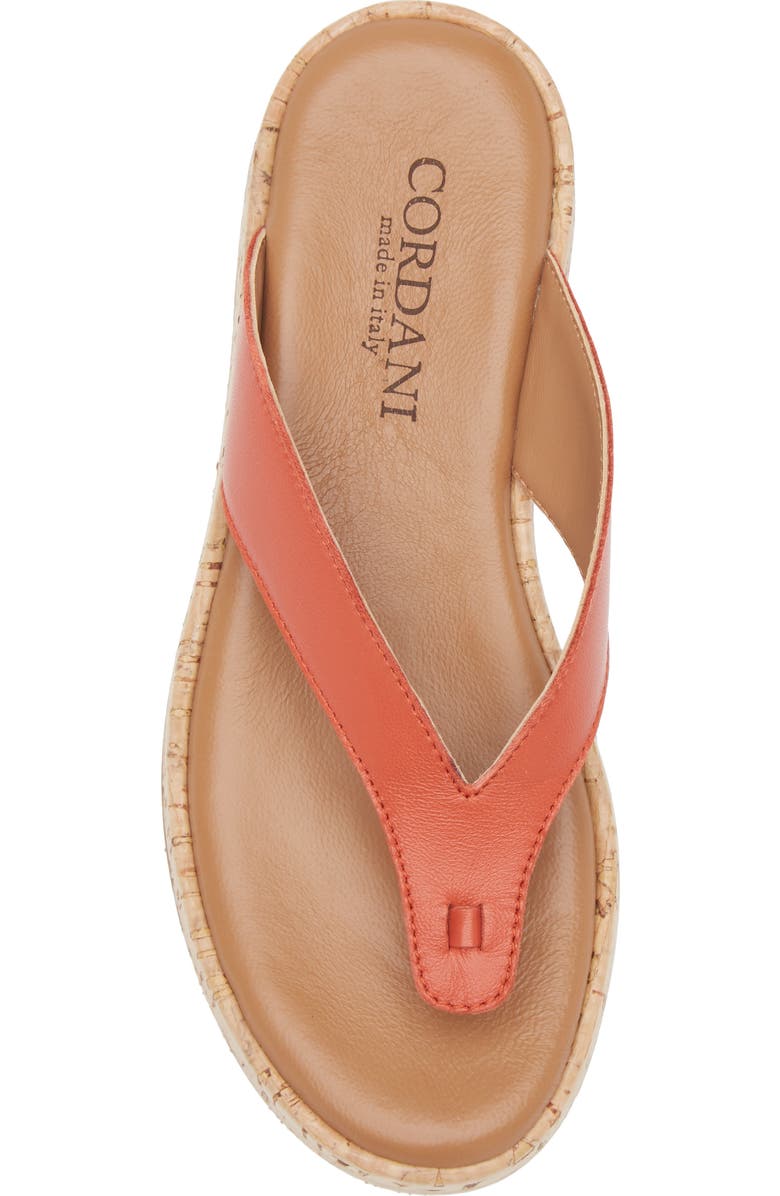 Cordani Kendra Platform Flip Flop, Alternate, color, Papaya Leather