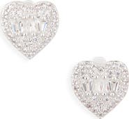 NORDSTROM RACK Cubic Zirconia Heart Stud Earrings