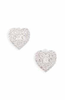 NORDSTROM RACK Cubic Zirconia Heart Stud Earrings