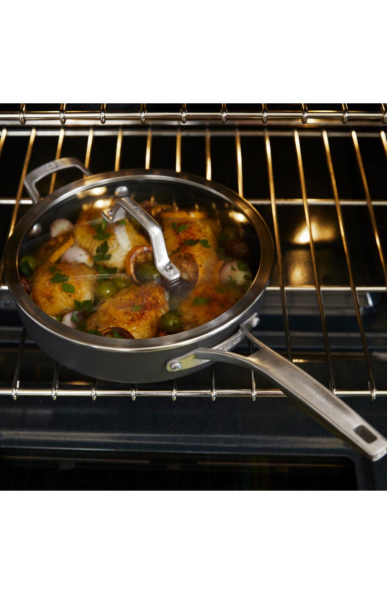 CALPHALON Premier Hard Anodized Nonstick 13-Inch Deep Skillet with Lid, Alternate, color, Black