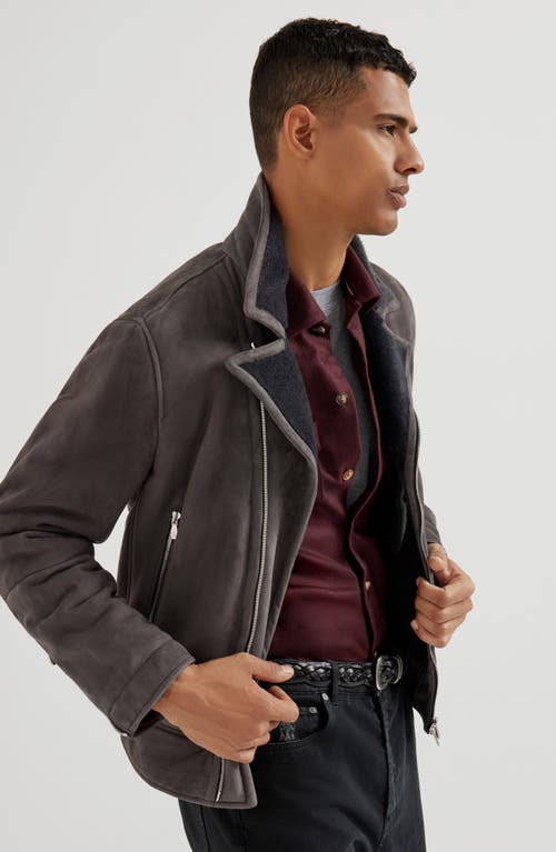 Brunello Cucinelli Long Sleeve Shirt Featuring Chest Pockets In Purple