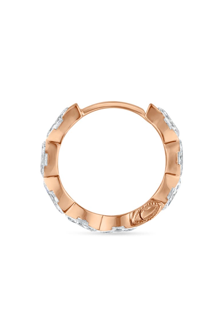 Diamond Marquise Single Hoop Earring, Alternate, color, ROSE GOLD