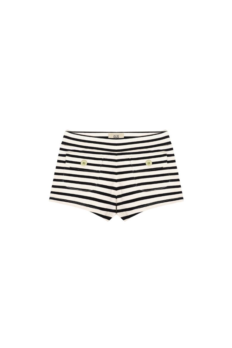 Button Mini Shorts, Main, color, Stripe