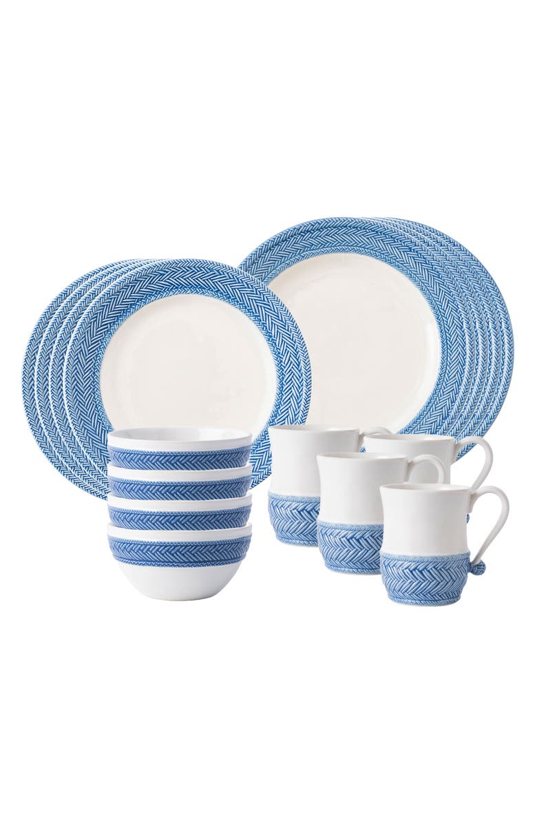Juliska Le Panier Delft Blue 16-Piece Dinnerware Set, Main, color, 