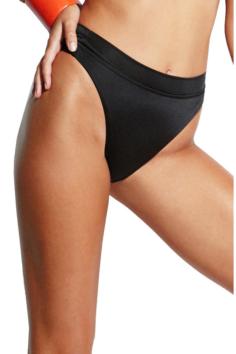 Arizona High Rise Bikini Bottoms, Main, color, BLACK