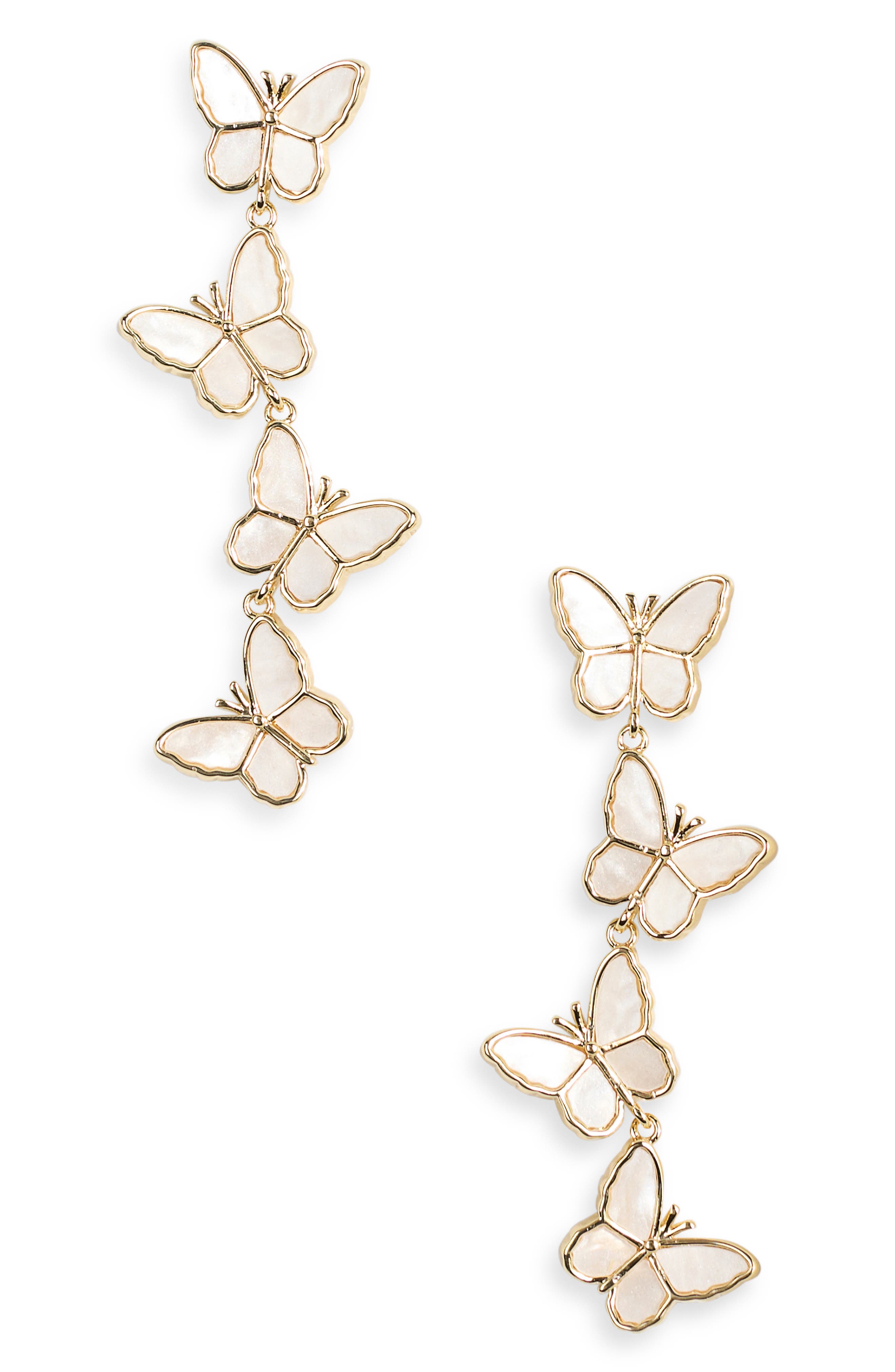 EYE CANDY LOS ANGELES Eleanor Flutter Butterfly Drop Earrings