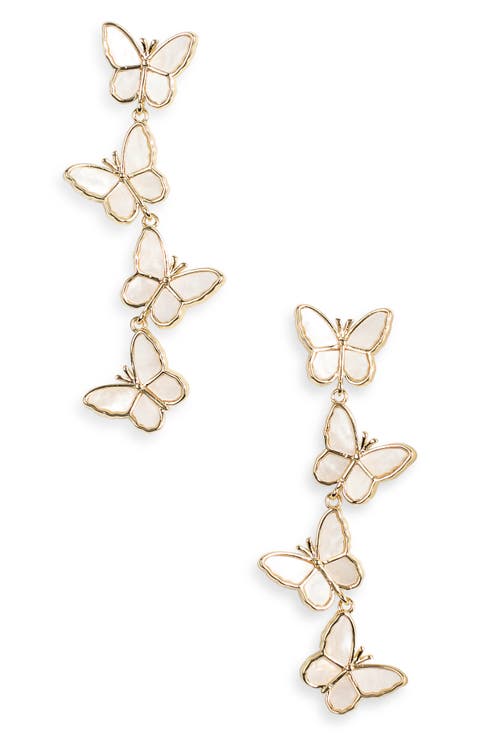 Eleanor Flutter Butterfly Drop Earrings