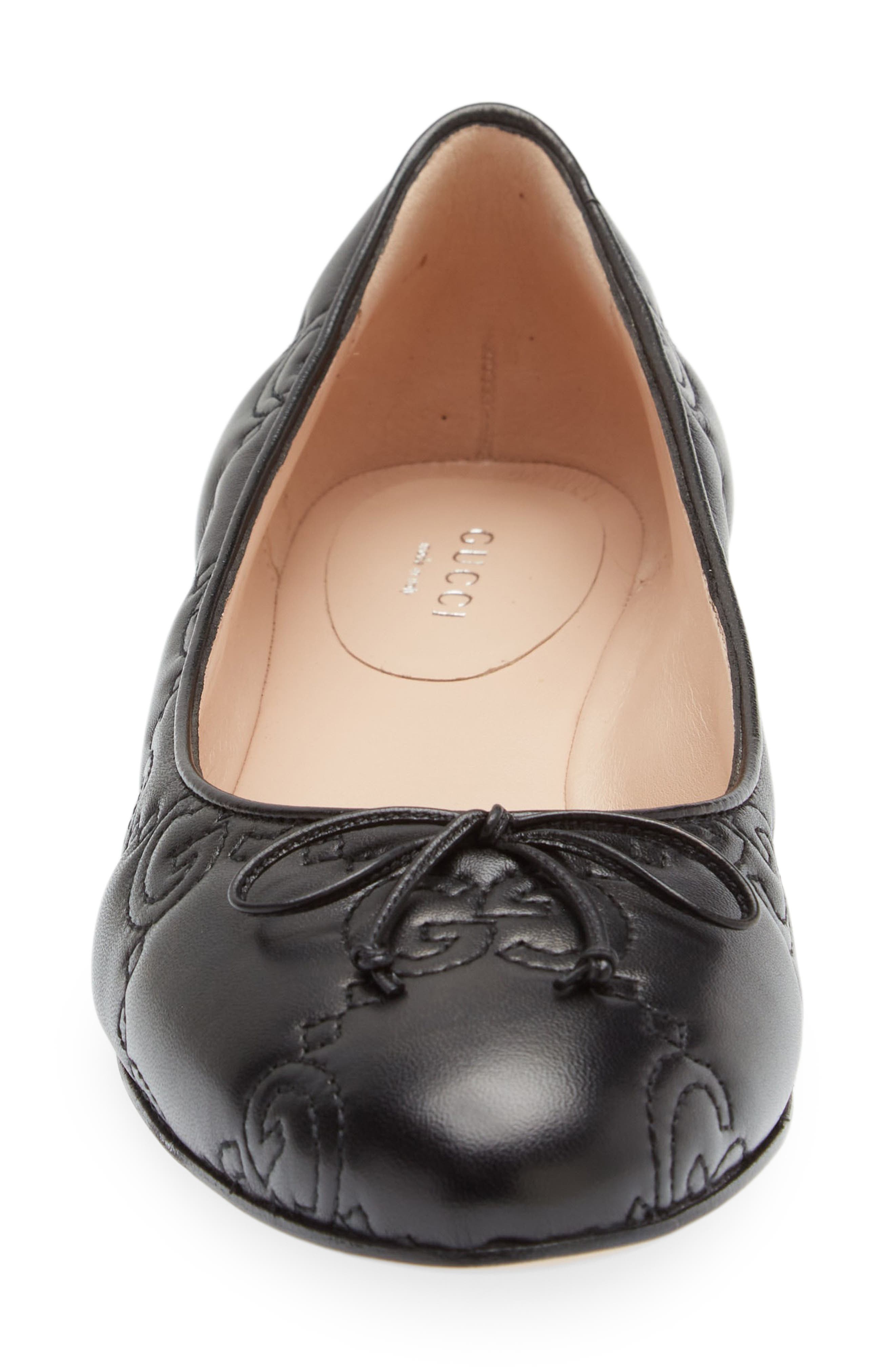 Gucci Monogram Quilted Ballet Flat, Alternate, color, 