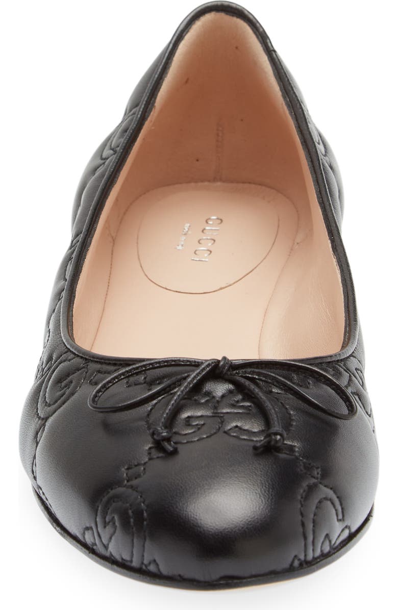 Gucci Monogram Quilted Ballet Flat, Alternate, color,