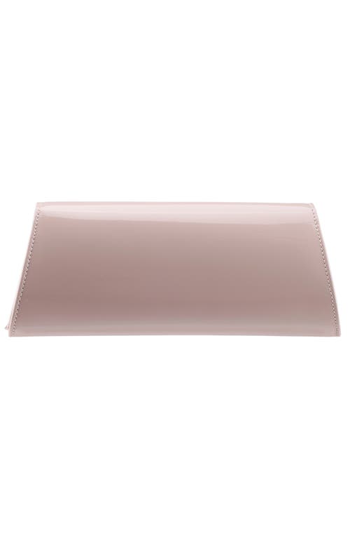 Nina Zoey Faux Leather Clutch In Beige