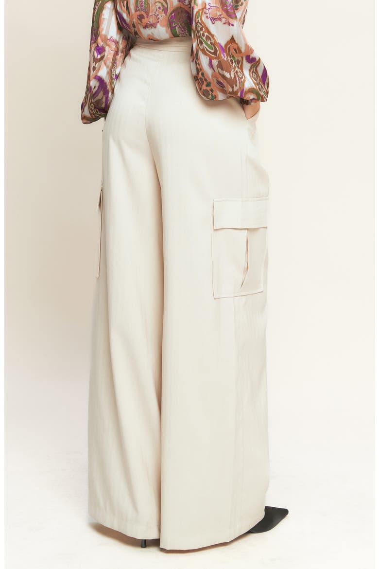 Wide Leg Woven Cargo Pants, Alternate, color, KHAKI