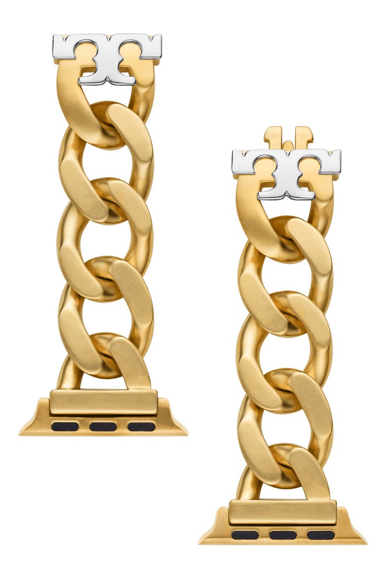 The Curb Link 20mm Apple Watch® Bracelet Watchband, Main, color, GOLD
