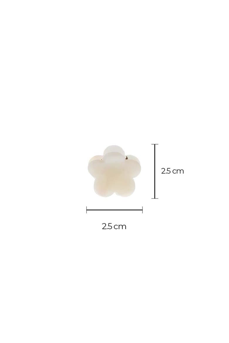 Floral Marble Mini Claw Clip Set, Alternate, color, Black & White