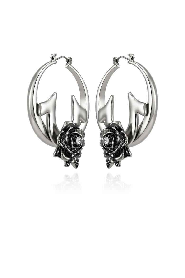 Hoop Earrings, Alternate, color, Silver