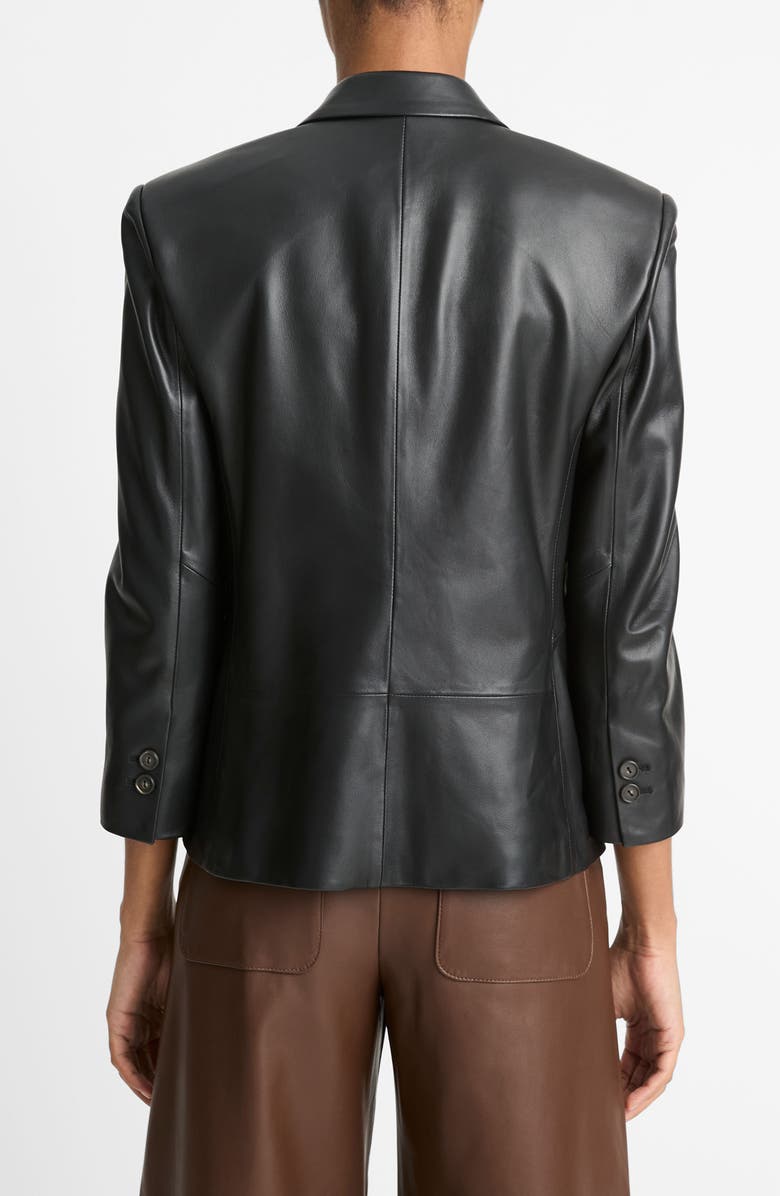 Vince Shrunken Leather Blazer, Alternate, color, 