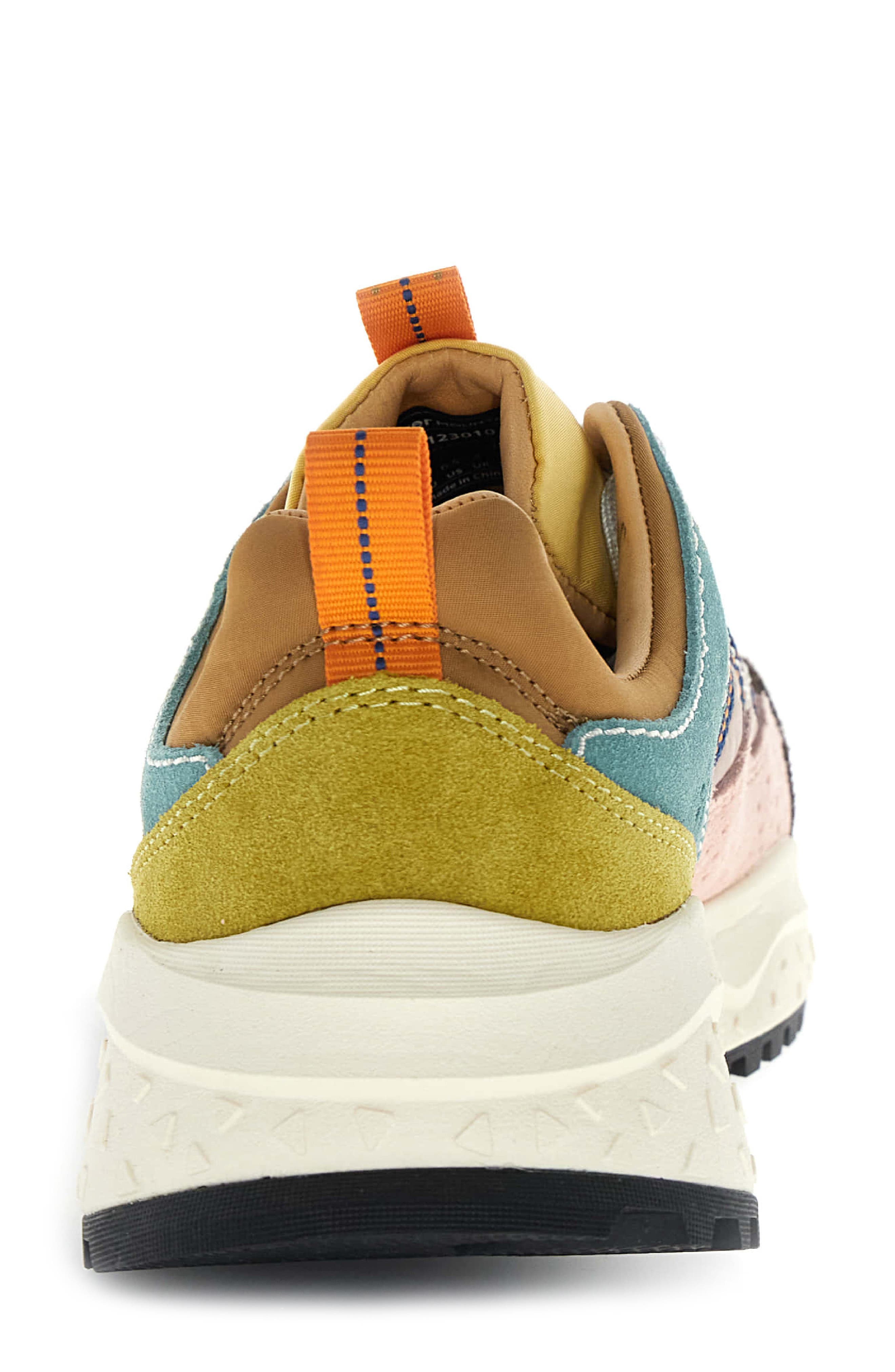 Sanchia Mixed Media Sneaker, Alternate, color, MUD GREEN