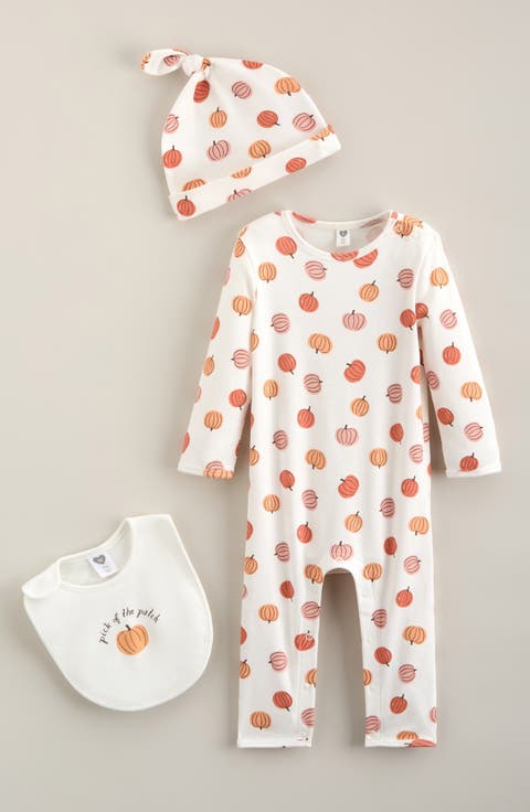Kids' 3-Piece Footie, Hat & Bib Set